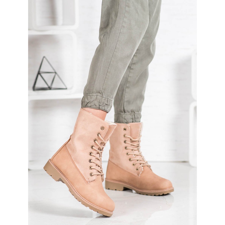 Super Me Botas con cordones rosa 2