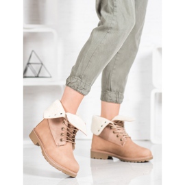 Super Me Botas con cordones rosado 7