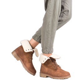 Super Me Botas con cordones marrón 3