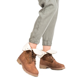 Super Me Botas con cordones marrón 4