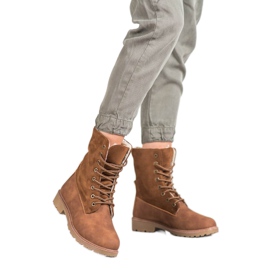 Super Me Botas con cordones marrón 2