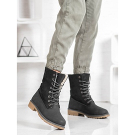 Super Me Botas con cordones negro 10
