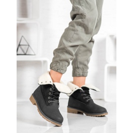 Super Me Botas con cordones negro 8