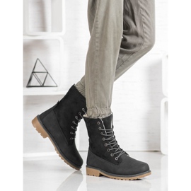 Super Me Botas con cordones negro 9