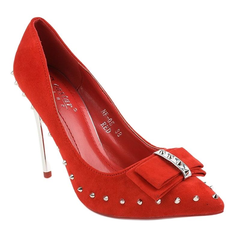 Bombas rojas en el talón NF-05 rojo 1