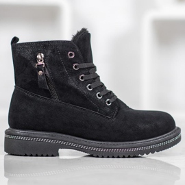 SHELOVET Tramperos con purpurina negro 2 SHELOVET Tramperos con purpurina negro 2