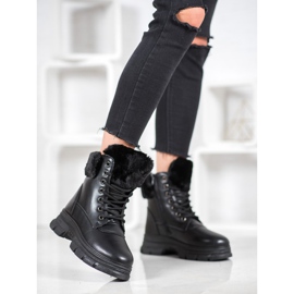 SHELOVET Trabajadores de cordones con piel negro 1