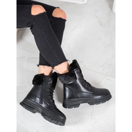 SHELOVET Trabajadores de cordones con piel negro 6