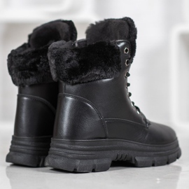SHELOVET Trabajadores de cordones con piel negro 3