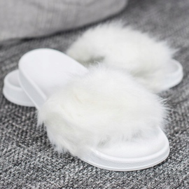SHELOVET Zapatillas de Goma con Piel blanco 2