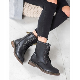SHELOVET Tramperos de moda con cuero ecológico negro 4