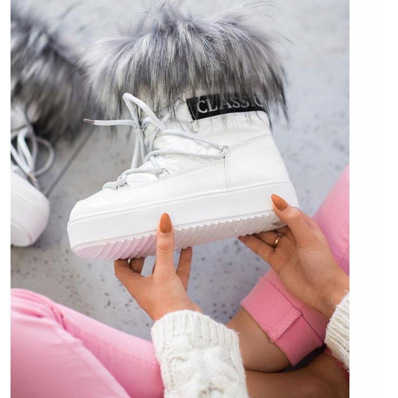 Bella Paris Botas de nieve cálidas con pelo blanco 2 Bella Paris Botas de nieve cálidas con pelo blanco 2