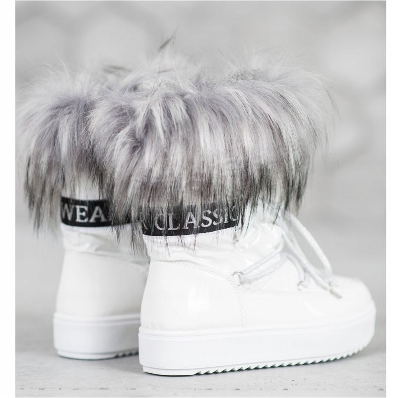 Bella Paris Botas de nieve cálidas con pelo blanco 1 Bella Paris Botas de nieve cálidas con pelo blanco 1