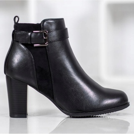 J. Star Botas cálidas con hebilla negro 2