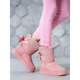SHELOVET Mukluki con cristales rosado 5