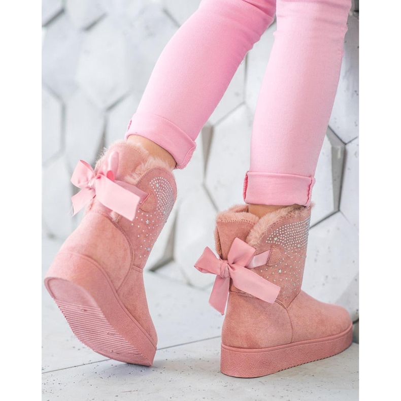 SHELOVET Mukluki con cristales rosa 1