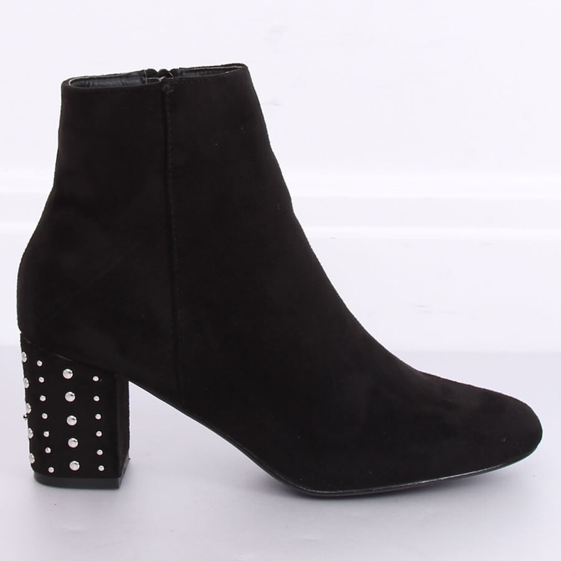 Botas negras de tacón con tachuelas 3098A Negro 1 Botas negras de tacón con tachuelas 3098A Negro 1