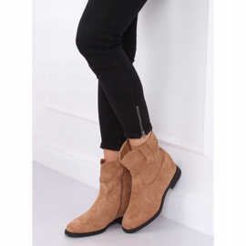 Botas con cuña oculta beige G-7605 Caqui 4