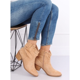 Bota campera corta ante beige 9166 Beige 2