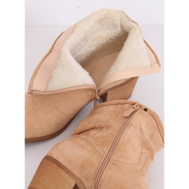 Bota campera corta ante beige 9166 Beige 3