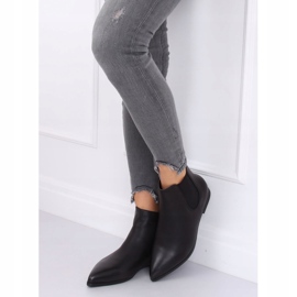 Botines Chelsea negros con puntera de almendra TX-1838 Negro 4