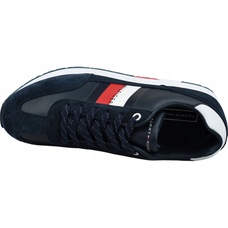 Corredor de bandera de cuero corporativo Tommy Hilfiger M FM0FM02380 403 azul marino 2