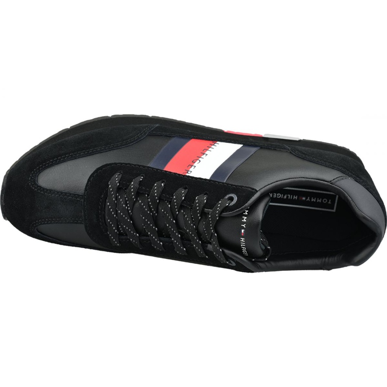 Zapatos Tommy Hilfiger Corporate Leather Flag Runner M FM0FM02380 990 negro 2