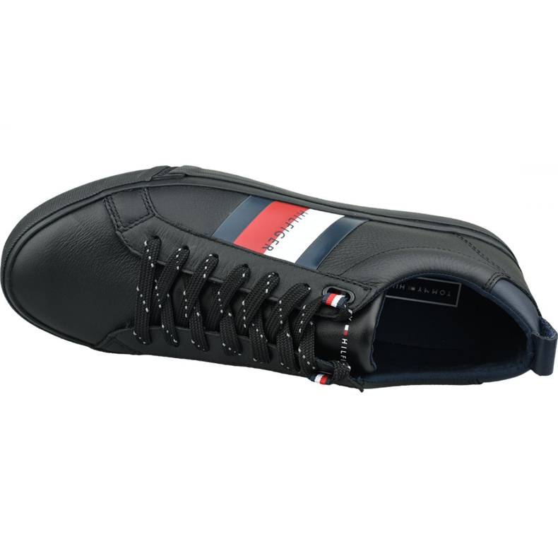 Zapatos Tommy Hilfiger Flag Detail Leather Sneaker M FM0FM02576 Bds negro 2 Zapatos Tommy Hilfiger Flag Detail Leather Sneaker M FM0FM02576 Bds negro 2