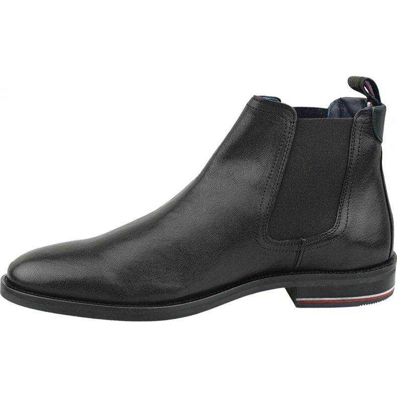 Botines Chelsea de cuero Signature de Tommy Hilfiger M FM0FM02421 990 negro 1 Botines Chelsea de cuero Signature de Tommy Hilfiger M FM0FM02421 990 negro 1