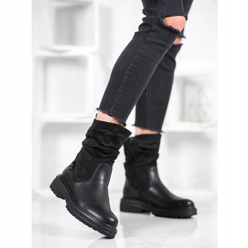 SHELOVET Botas calientes en la plataforma negro 1 SHELOVET Botas calientes en la plataforma negro 1