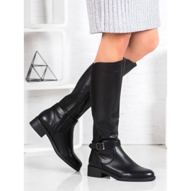 Ideal Shoes Botas de montar clásicas negro 2