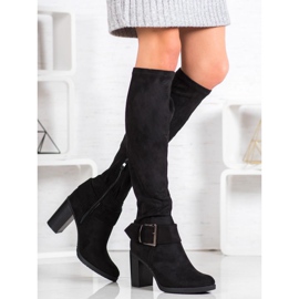 Super Mode Botas elegantes con hebilla negro 3