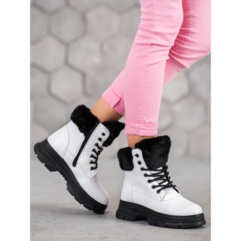 SHELOVET Trabajadores de cordones con piel blanco 2