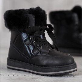 Muto Botas de nieve brillantes negro 4