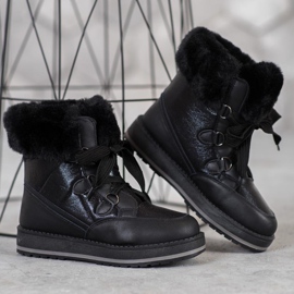 Muto Botas de nieve brillantes negro 5
