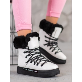 Bella Paris Botas de nieve blancas clásicas blanco 4