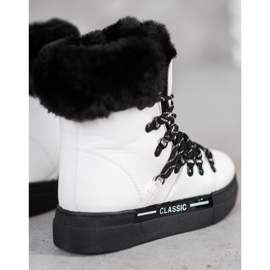 Bella Paris Botas de nieve blancas clásicas blanco 3
