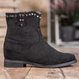 Ideal Shoes Botas camperas calentitas con chorros negro 5
