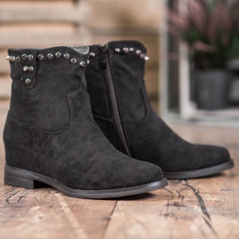 Ideal Shoes Botas camperas calentitas con chorros negro 6