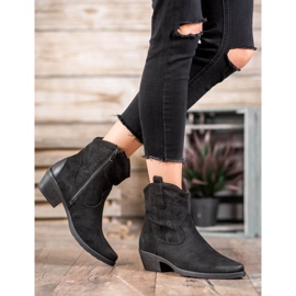 Seastar Botas de vaquero calientes con tacones altos negro 5