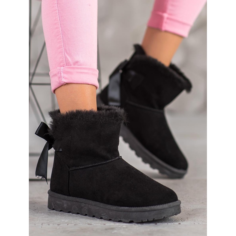 SHELOVET Mukluki caliente con un lazo negro 2