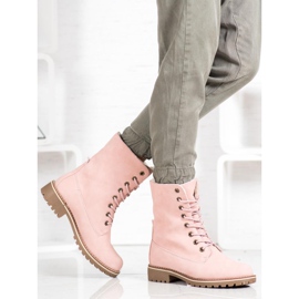 SHELOVET Botas de montaña con vástago retráctil rosado 3