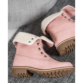 SHELOVET Botas de montaña con vástago retráctil rosado 9