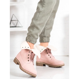 SHELOVET Botas de montaña con vástago retráctil rosa 2