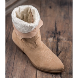 Seastar Botas vaqueras sin cordones con estampado marrón 1
