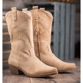 Seastar Botas vaqueras sin cordones con estampado marrón 6