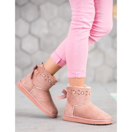 Bella Star Mukluki de ante con cuentas rosado 2