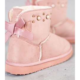 Bella Star Mukluki de ante con cuentas rosa 1