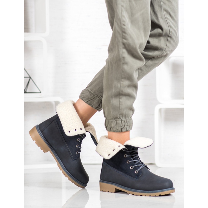 Super Me Botas con cordones azul 1 Super Me Botas con cordones azul 1