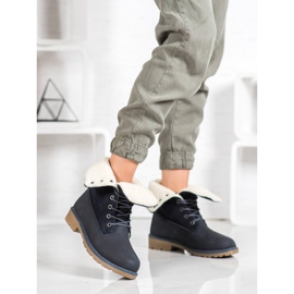 Super Me Botas con cordones azul 2 Super Me Botas con cordones azul 2